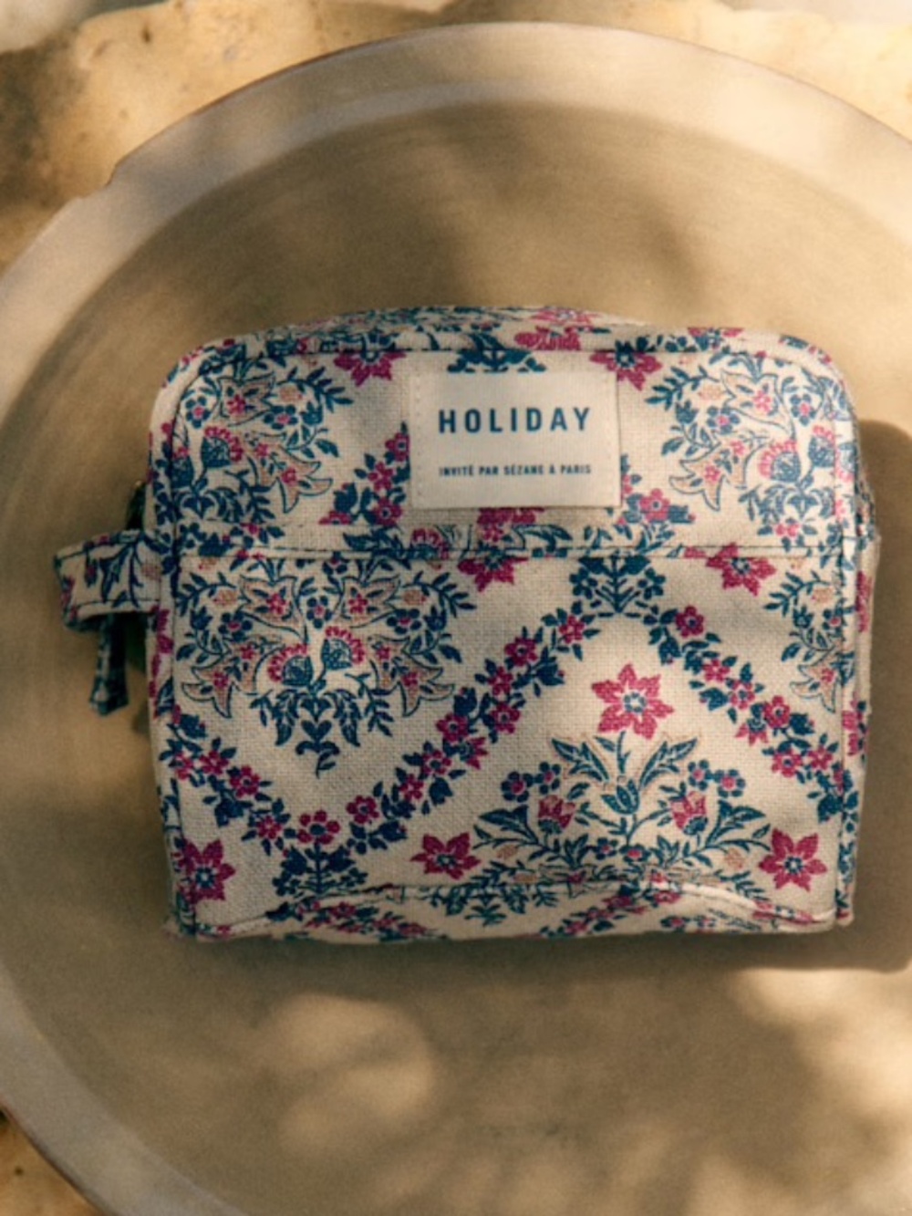 Sezane x Holiday Makeup Bag NWT